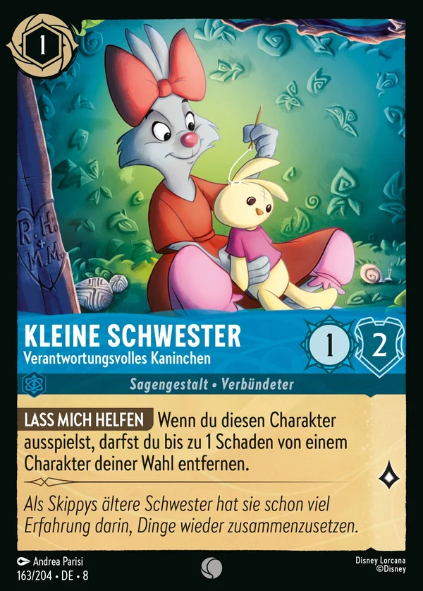 Kleine Schwester - Verantwortungsvolles Kaninchen — Disney Lorcana Charakter card from The Reign of Jafar