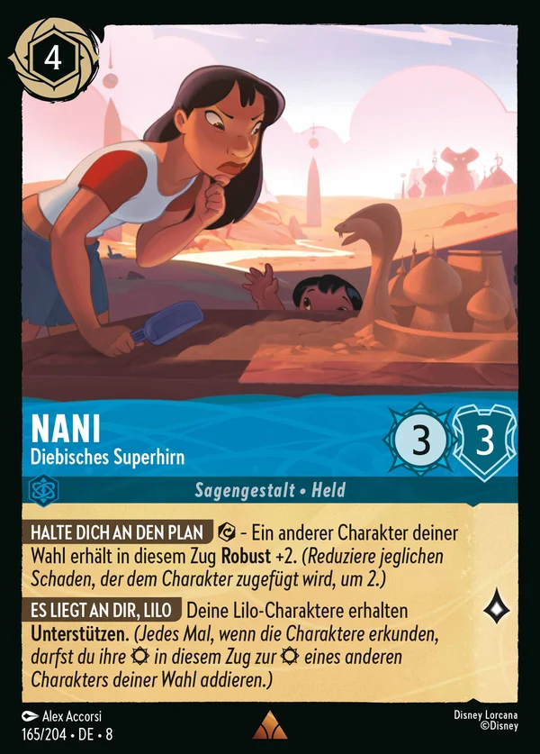 Nani - Diebisches Superhirn — Disney Lorcana Charakter card from The Reign of Jafar