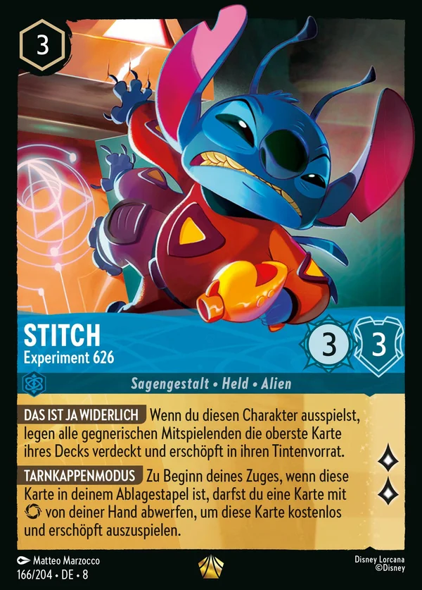 Stitch - Experiment 626 — Disney Lorcana Charakter card from The Reign of Jafar