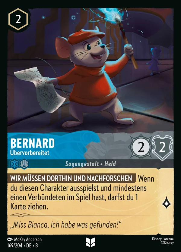 Bernard - Übervorbereitet — Disney Lorcana Charakter card from The Reign of Jafar