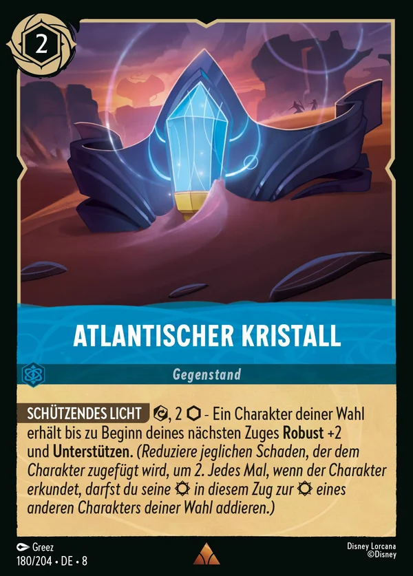 Atlantischer Kristall — Disney Lorcana Gegenstand card from The Reign of Jafar