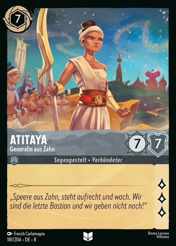 Atitaya - Generalin aus Zahn — Disney Lorcana Charakter card from The Reign of Jafar