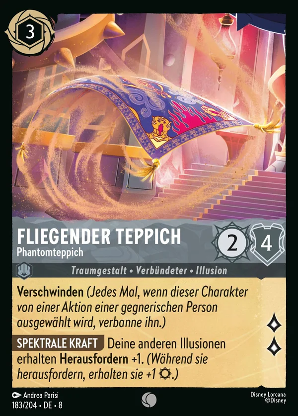 Fliegender Teppich - Phantomteppich — Disney Lorcana Charakter card from The Reign of Jafar