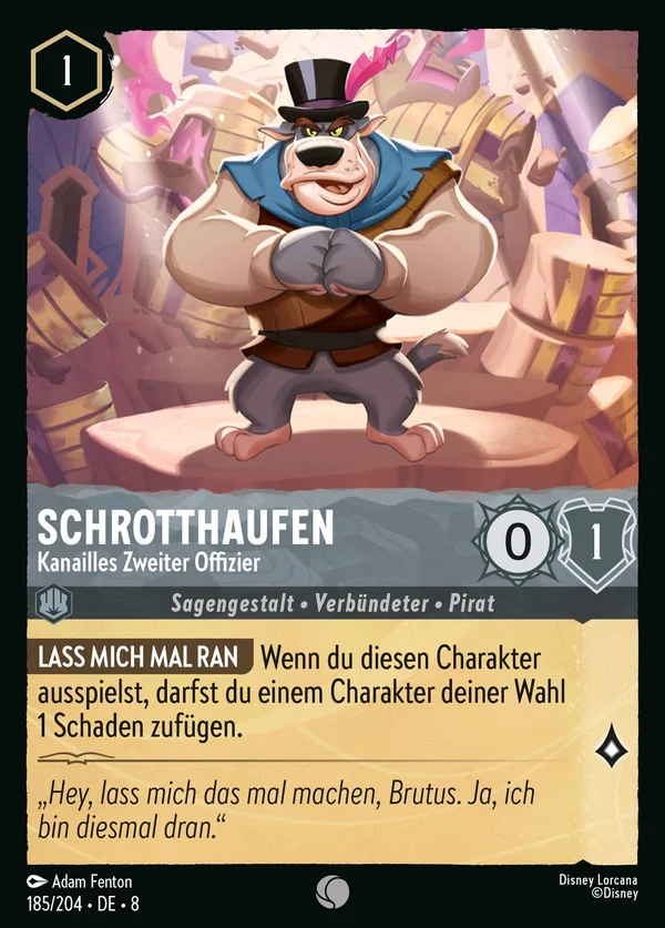 Schrotthaufen - Kanailles Zweiter Offizier — Disney Lorcana Charakter card from The Reign of Jafar