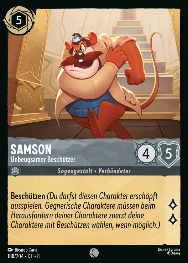Samson - Unbeugsamer Beschützer — Disney Lorcana Charakter card from The Reign of Jafar