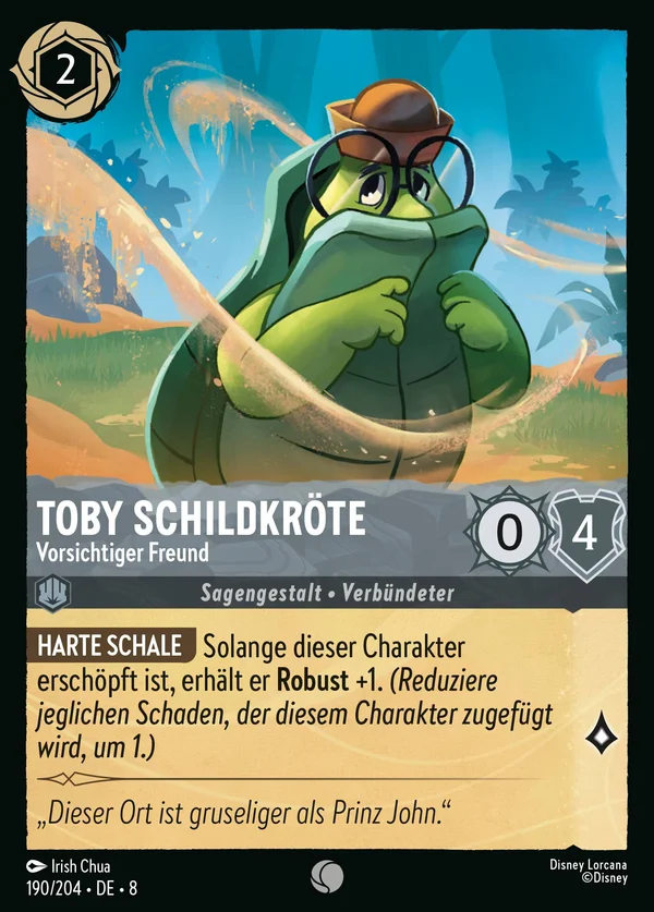 Toby Schildkröte - Vorsichtiger Freund — Disney Lorcana Charakter card from The Reign of Jafar