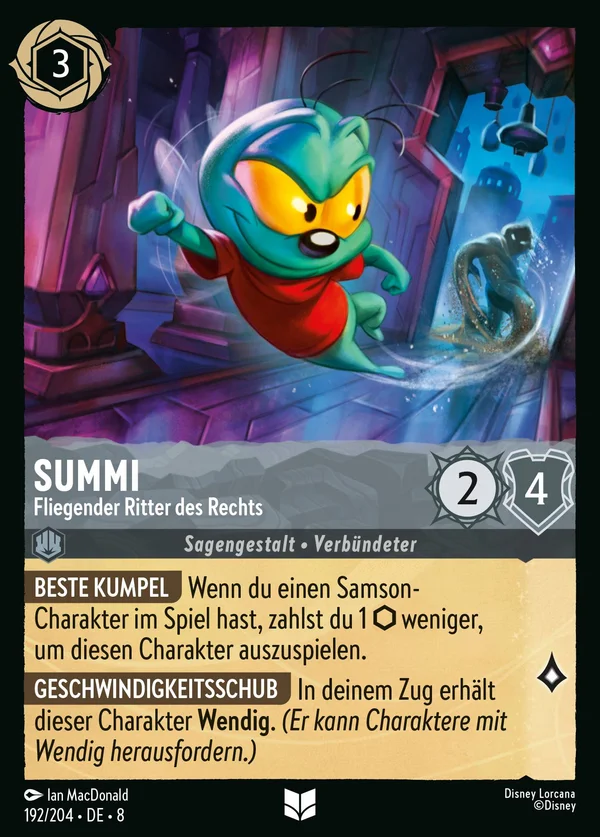 Summi - Fliegender Ritter des Rechts — Disney Lorcana Charakter card from The Reign of Jafar