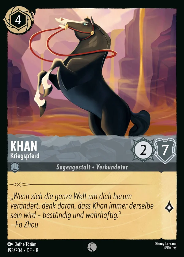 Khan - Kriegspferd — Disney Lorcana Charakter card from The Reign of Jafar