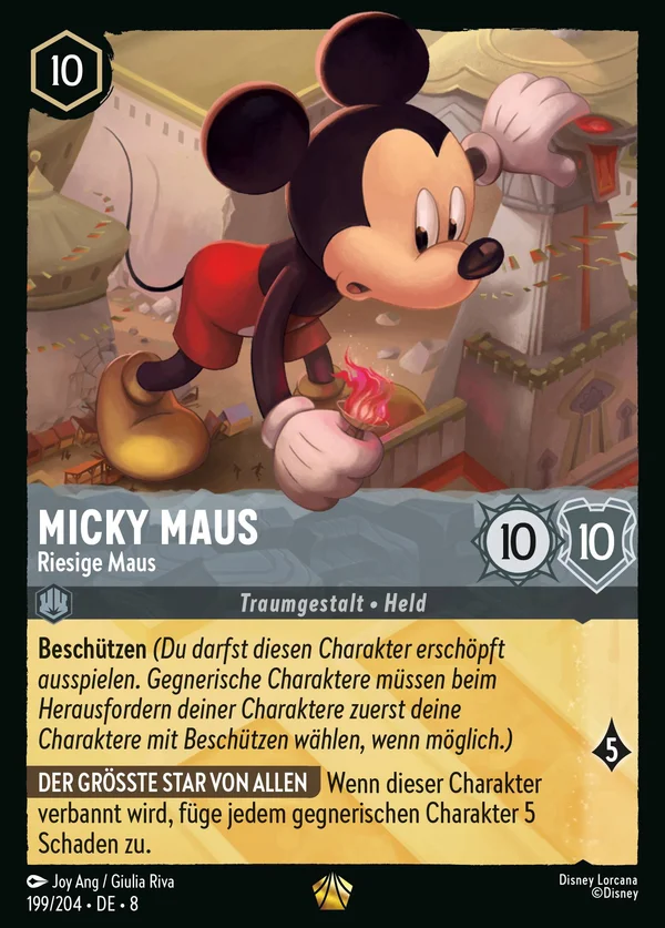 Micky Maus - Riesige Maus — Disney Lorcana Charakter card from The Reign of Jafar