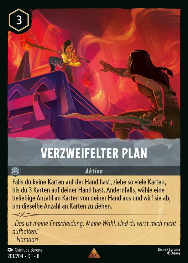 Verzweifelter Plan — Disney Lorcana Aktion card from The Reign of Jafar