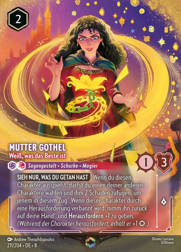 Mutter Gothel - Weiß, was das Beste ist — Disney Lorcana Charakter card from The Reign of Jafar