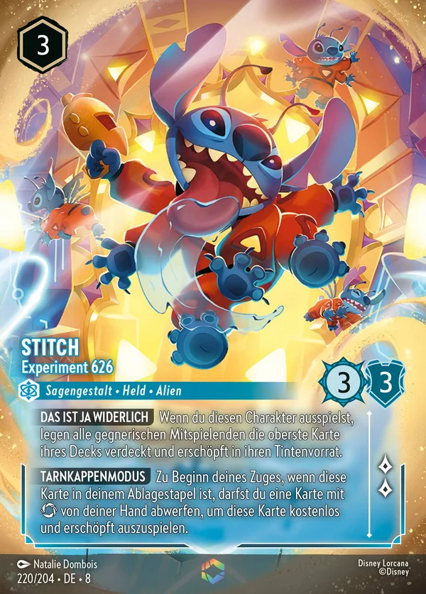 Stitch - Experiment 626 — Disney Lorcana Charakter card from The Reign of Jafar