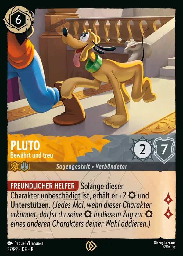 Pluto - Bewährt und treu — Disney Lorcana Charakter card from The Reign of Jafar
