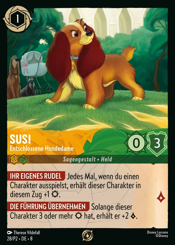Susi - Entschlossene Hundedame — Disney Lorcana Charakter card from The Reign of Jafar
