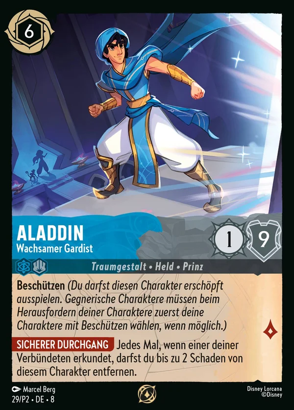 Aladdin - Wachsamer Gardist — Disney Lorcana Charakter card from The Reign of Jafar