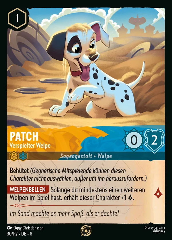 Patch - Verspielter Welpe — Disney Lorcana Charakter card from The Reign of Jafar