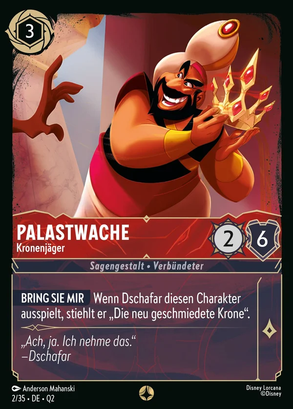 Palastwache - Kronenjäger — Disney Lorcana Charakter card from Illumineer's Quest: Palace Heist