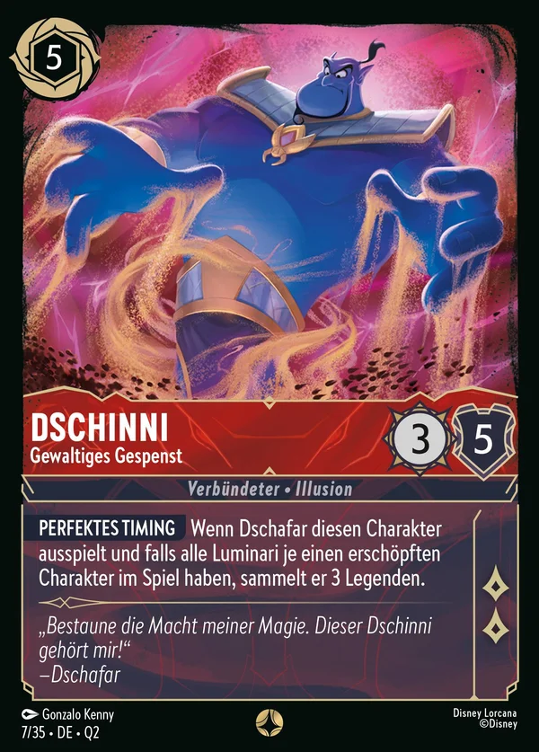 Dschinni - Gewaltiges Gespenst — Disney Lorcana Charakter card from Illumineer's Quest: Palace Heist