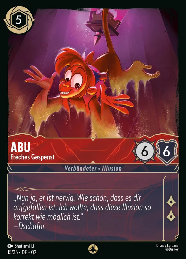 Abu - Freches Gespenst — Disney Lorcana Charakter card from Illumineer's Quest: Palace Heist
