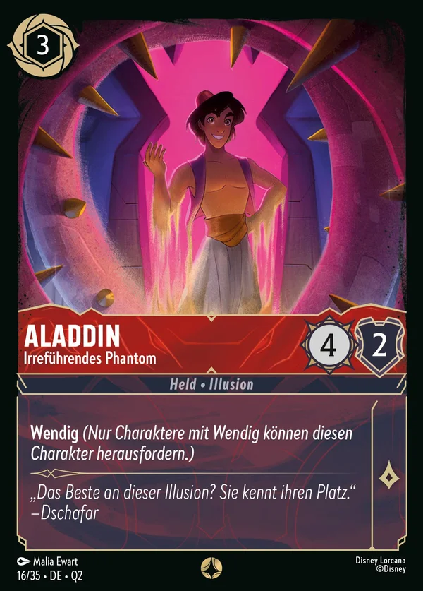 Aladdin - Irreführendes Phantom — Disney Lorcana Charakter card from Illumineer's Quest: Palace Heist