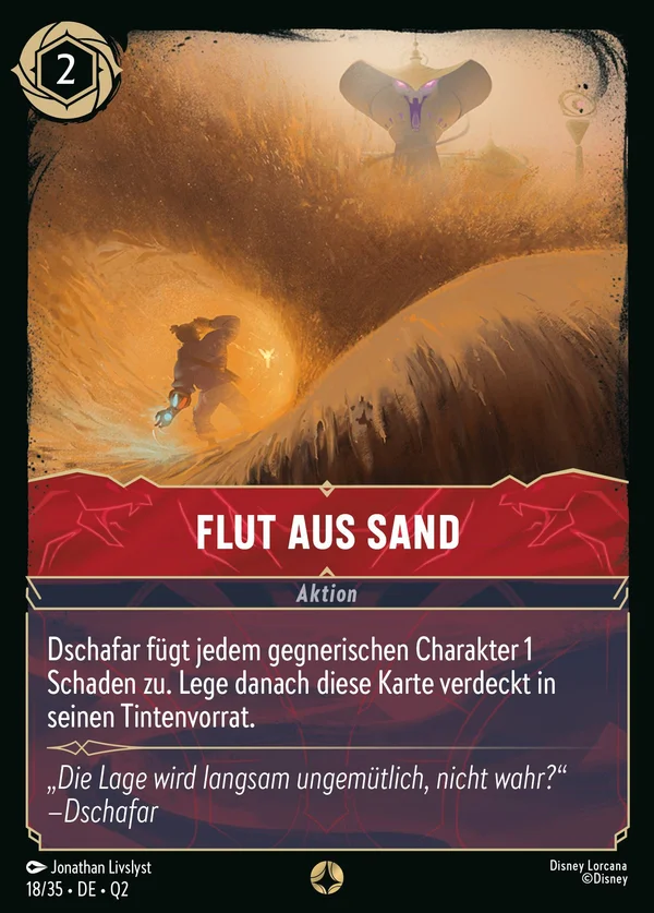 Flut aus Sand — Disney Lorcana Aktion card from Illumineer's Quest: Palace Heist