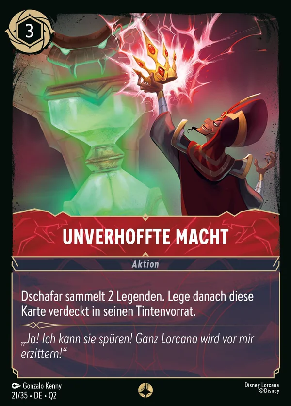 Unverhoffte Macht — Disney Lorcana Aktion card from Illumineer's Quest: Palace Heist