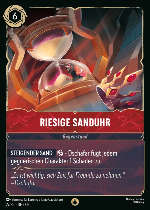 Riesige Sanduhr — Disney Lorcana Gegenstand card from Illumineer's Quest: Palace Heist