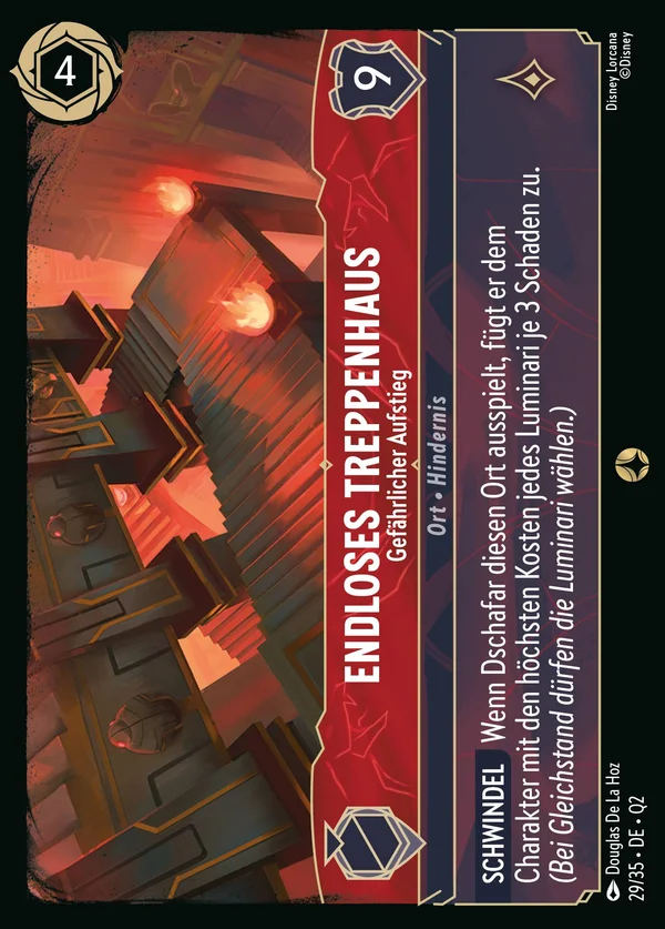 Endloses Treppenhaus - Gefährlicher Aufstieg — Disney Lorcana Ort card from Illumineer's Quest: Palace Heist