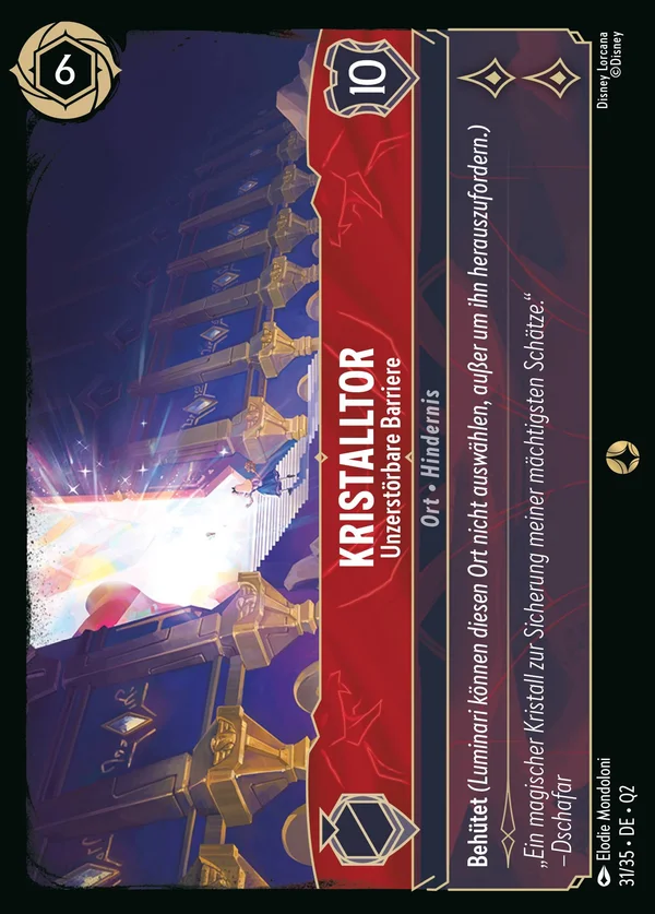 Kristalltor - Unzerstörbare Barriere — Disney Lorcana Ort card from Illumineer's Quest: Palace Heist