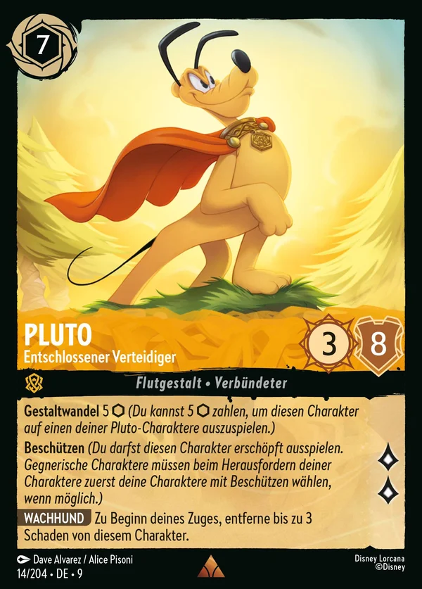 Pluto - Entschlossener Verteidiger — Disney Lorcana Charakter card from Fabled