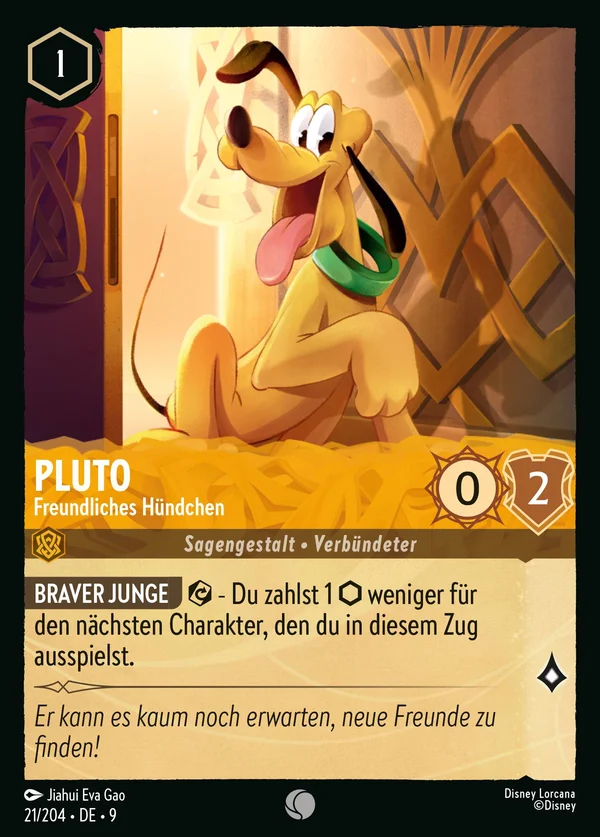 Pluto - Freundliches Hündchen — Disney Lorcana Charakter card from Fabled
