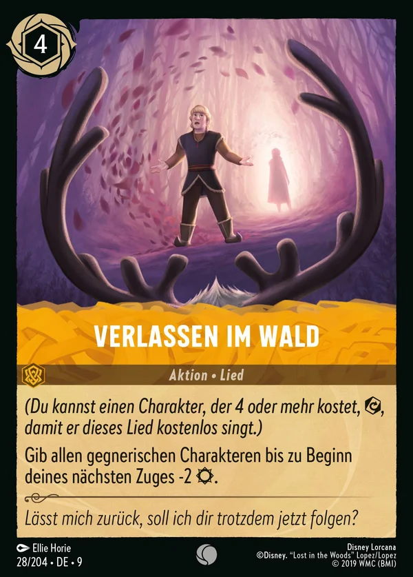 Verlassen im Wald — Disney Lorcana Aktion card from Fabled