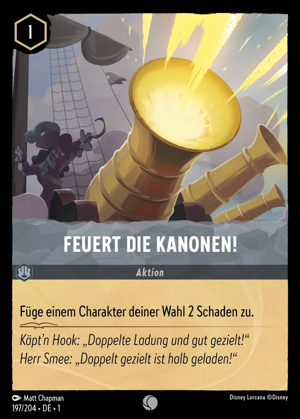 Feuert die Kanonen! — Disney Lorcana Aktion card from The First Chapter
