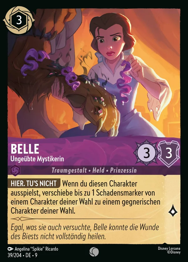 Belle - Ungeübte Mystikerin — Disney Lorcana Charakter card from Fabled