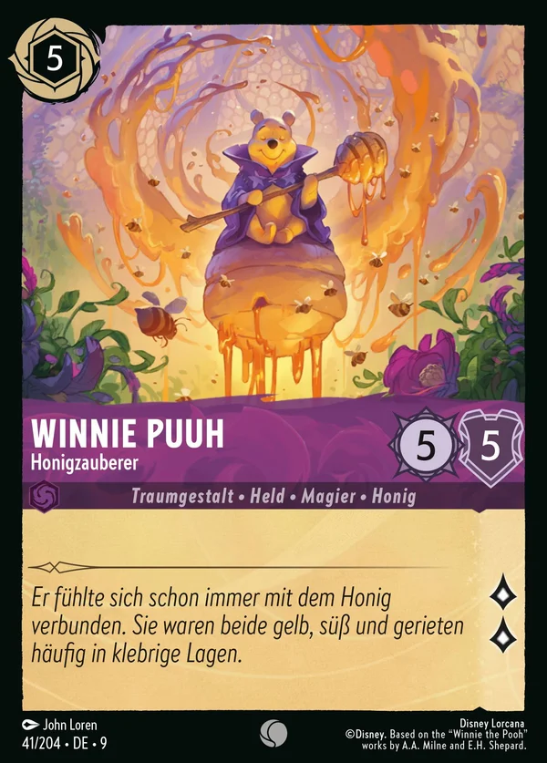 Winnie Puuh - Honigzauberer — Disney Lorcana Charakter card from Fabled