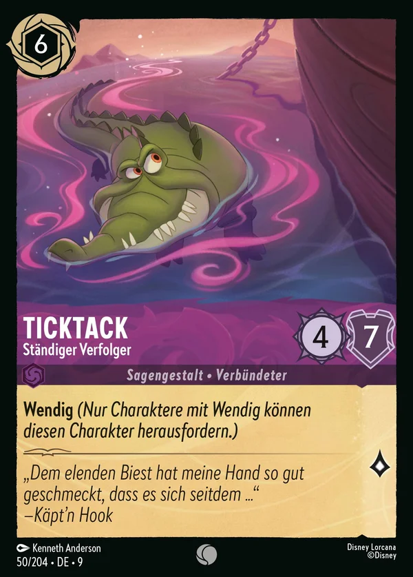 Ticktack - Ständiger Verfolger — Disney Lorcana Charakter card from Fabled