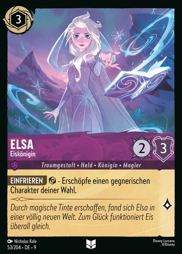 Elsa - Eiskönigin — Disney Lorcana Charakter card from Fabled