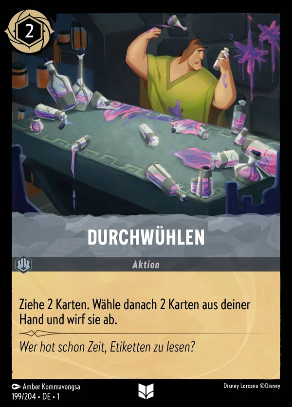 Durchwühlen — Disney Lorcana Aktion card from The First Chapter
