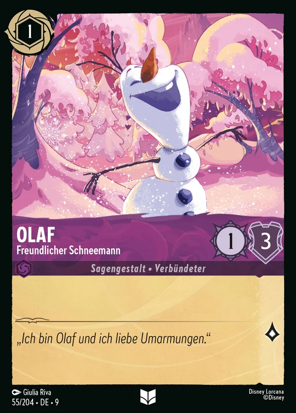 Olaf - Freundlicher Schneemann — Disney Lorcana Charakter card from Fabled