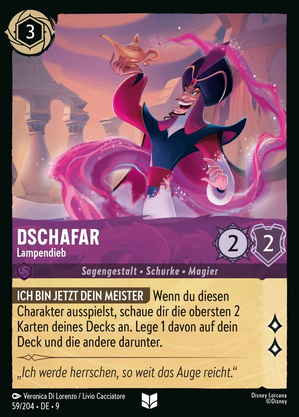 Dschafar - Lampendieb — Disney Lorcana Charakter card from Fabled