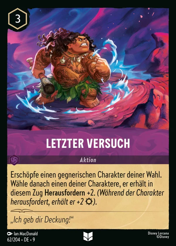 Letzter Versuch — Disney Lorcana Aktion card from Fabled