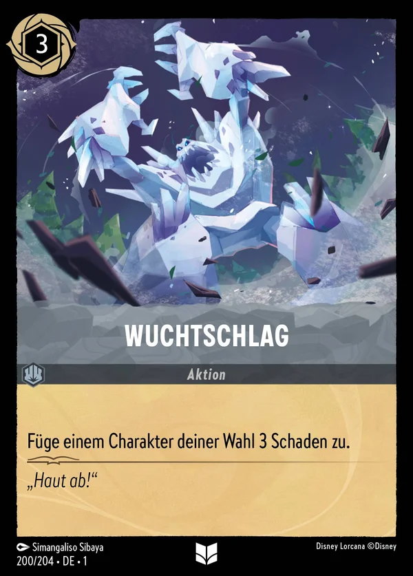 Wuchtschlag — Disney Lorcana Aktion card from The First Chapter