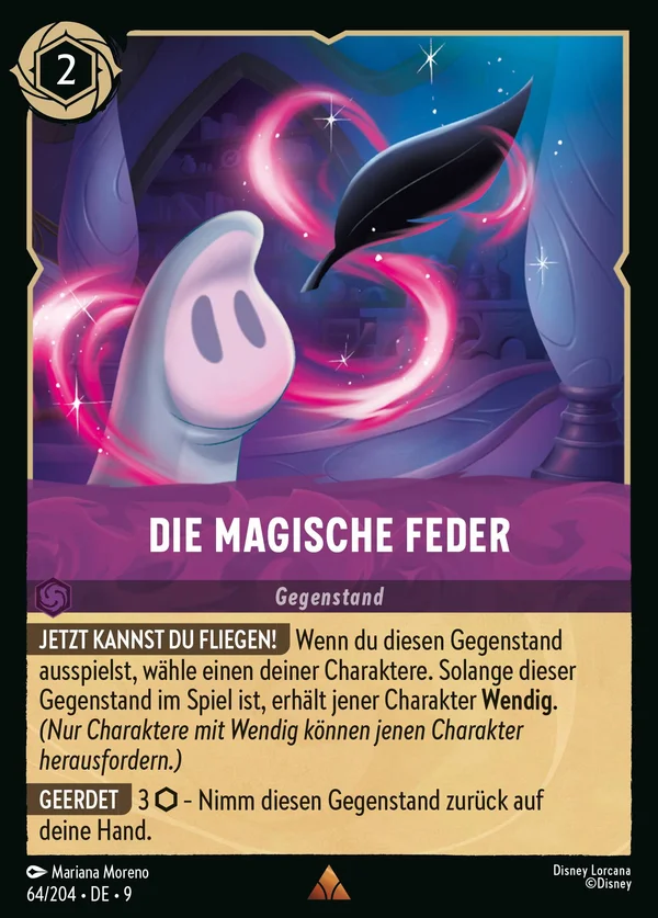 Die magische Feder — Disney Lorcana Gegenstand card from Fabled