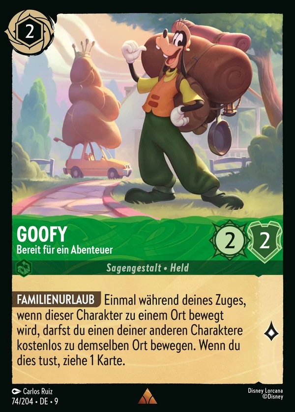 Goofy - Bereit für ein Abenteuer — Disney Lorcana Charakter card from Fabled