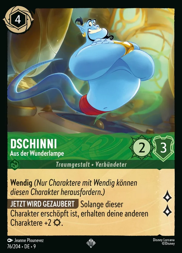 Dschinni - Aus der Wunderlampe — Disney Lorcana Charakter card from Fabled