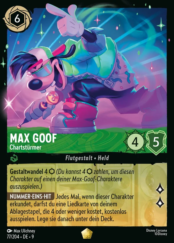 Max Goof - Chartstürmer — Disney Lorcana Charakter card from Fabled