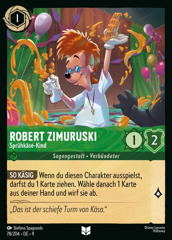 Robert Zimuruski - Sprühkäse-Kind — Disney Lorcana Charakter card from Fabled