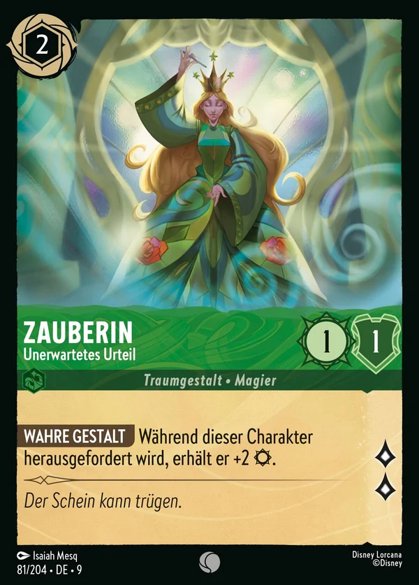 Zauberin - Unerwartetes Urteil — Disney Lorcana Charakter card from Fabled