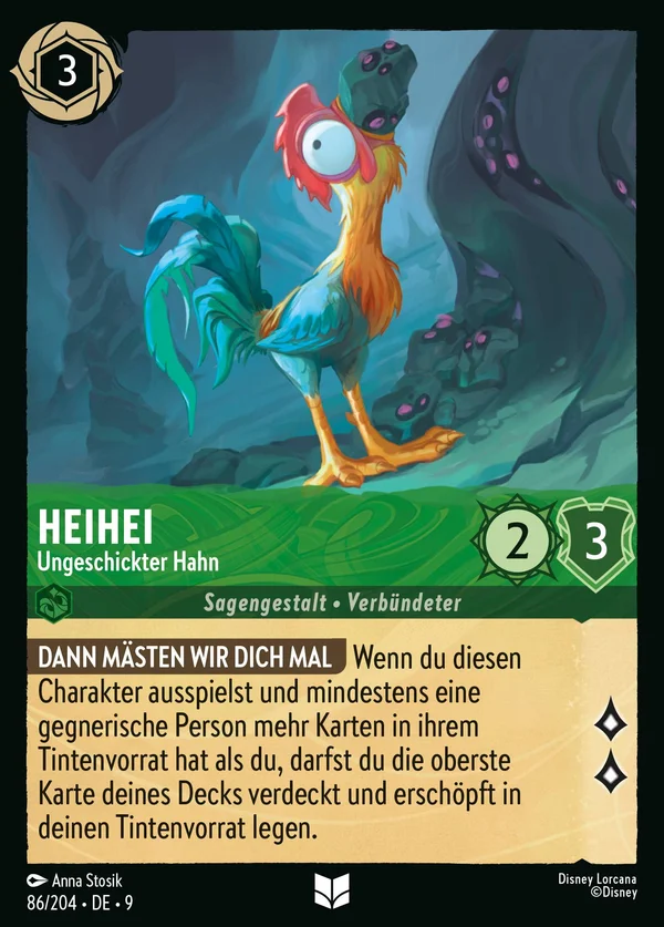 HeiHei - Ungeschickter Hahn — Disney Lorcana Charakter card from Fabled
