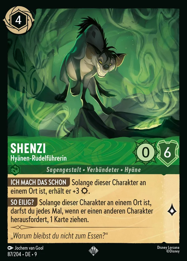 Shenzi - Hyänen-Rudelführerin — Disney Lorcana Charakter card from Fabled